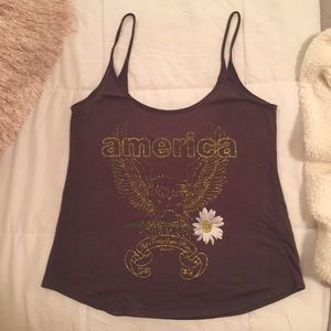 America glitter tank